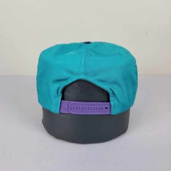 Vintage Bud King of Beers Teal Purple Snapback Hat - Picture 5 of 8